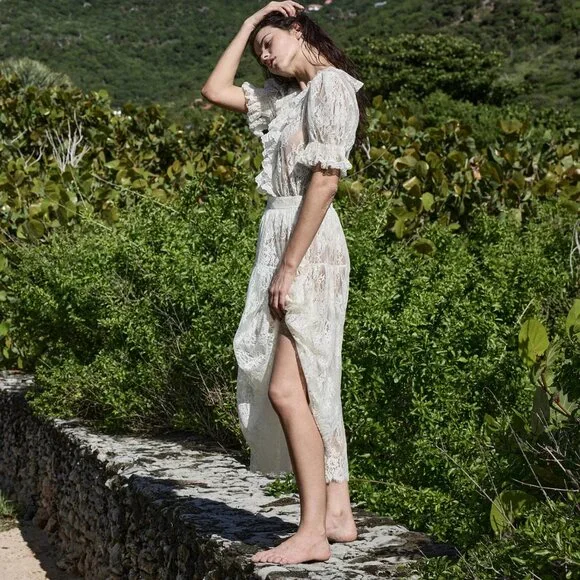 New DOEN Sebastiane Skirt, sea salt, Size M - Picture 4 of 14